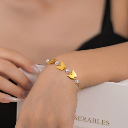 Floria Butterfly Gold Bracelet