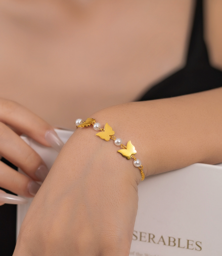 Floria Butterfly Gold Bracelet