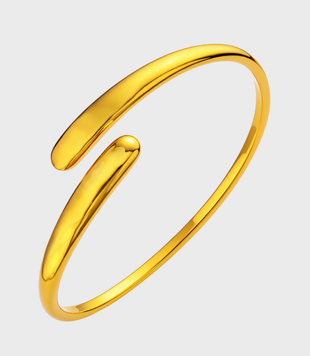 Gold Open Arc Bracelet