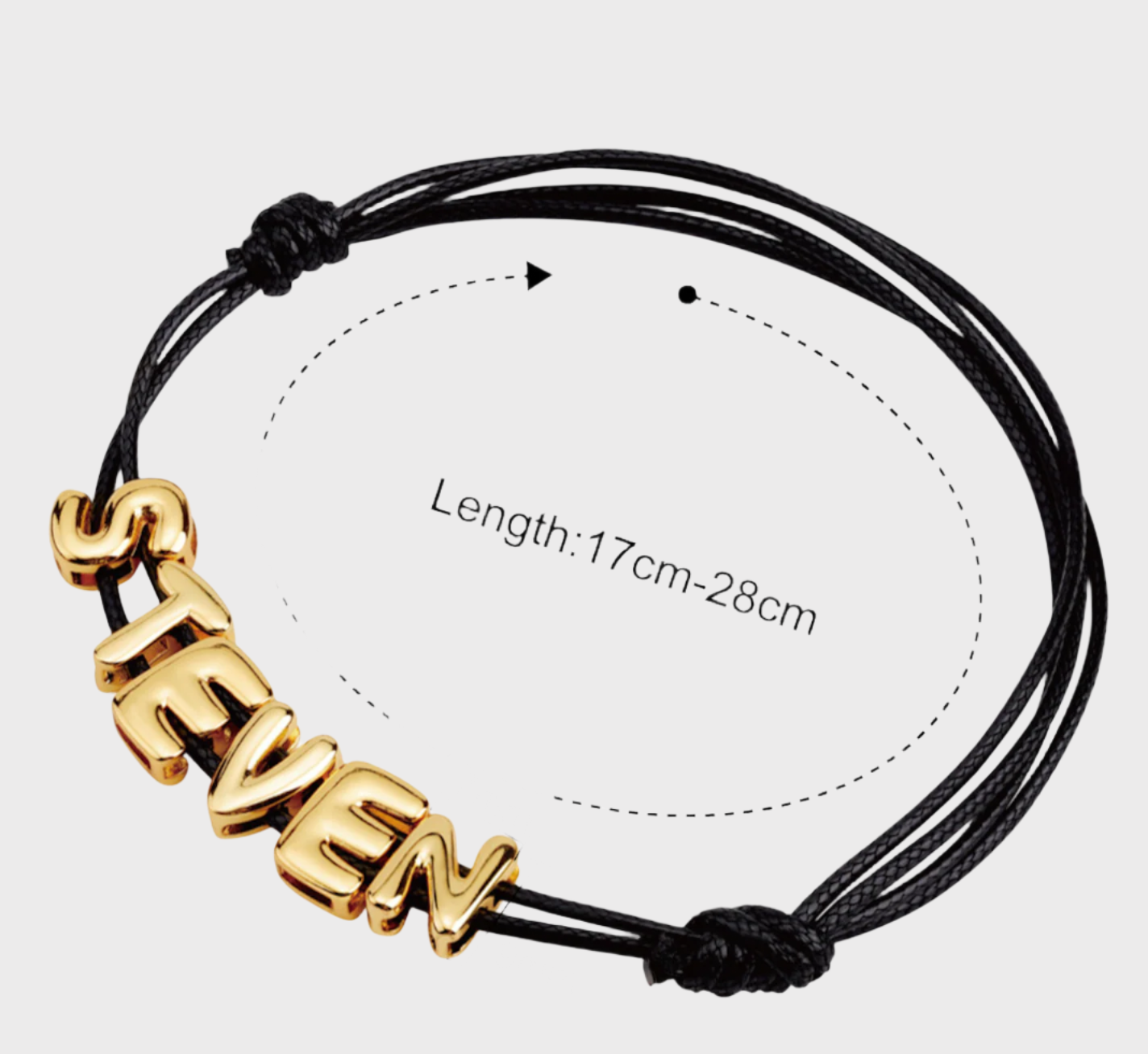 Custom Charm String Bracelet - Red