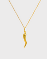 Gold Cornicello Charm Necklace