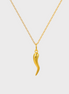Gold Cornicello Charm Necklace