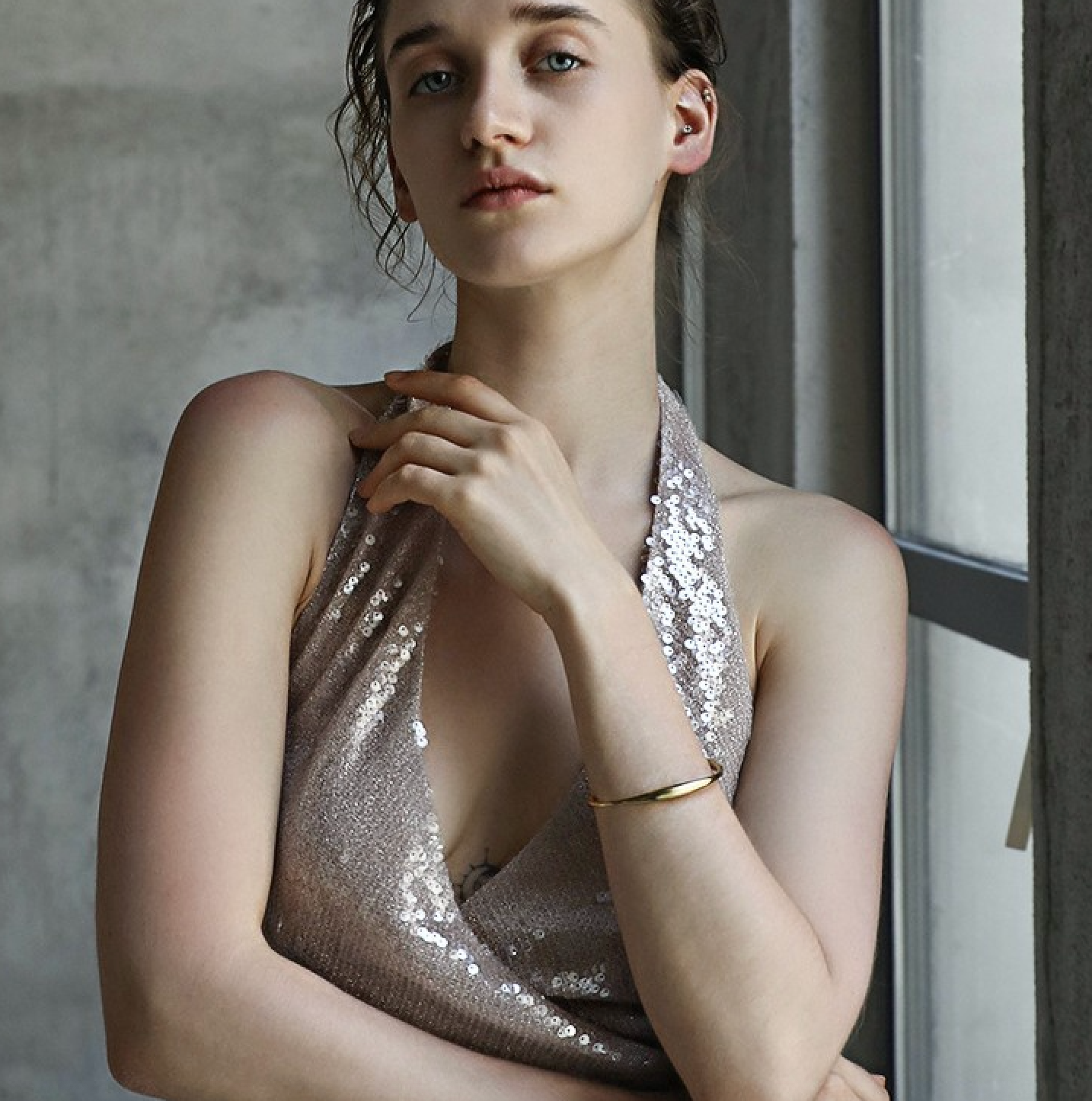 Celeste Gold Cuff Bracelet