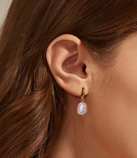 Ophelia Pearl Earrings - Gold