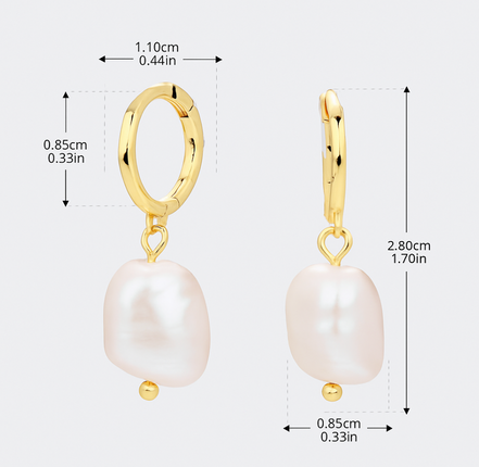 Ophelia Pearl Earrings - Gold