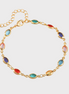 Alessia Gold Multi Stones Bracelet