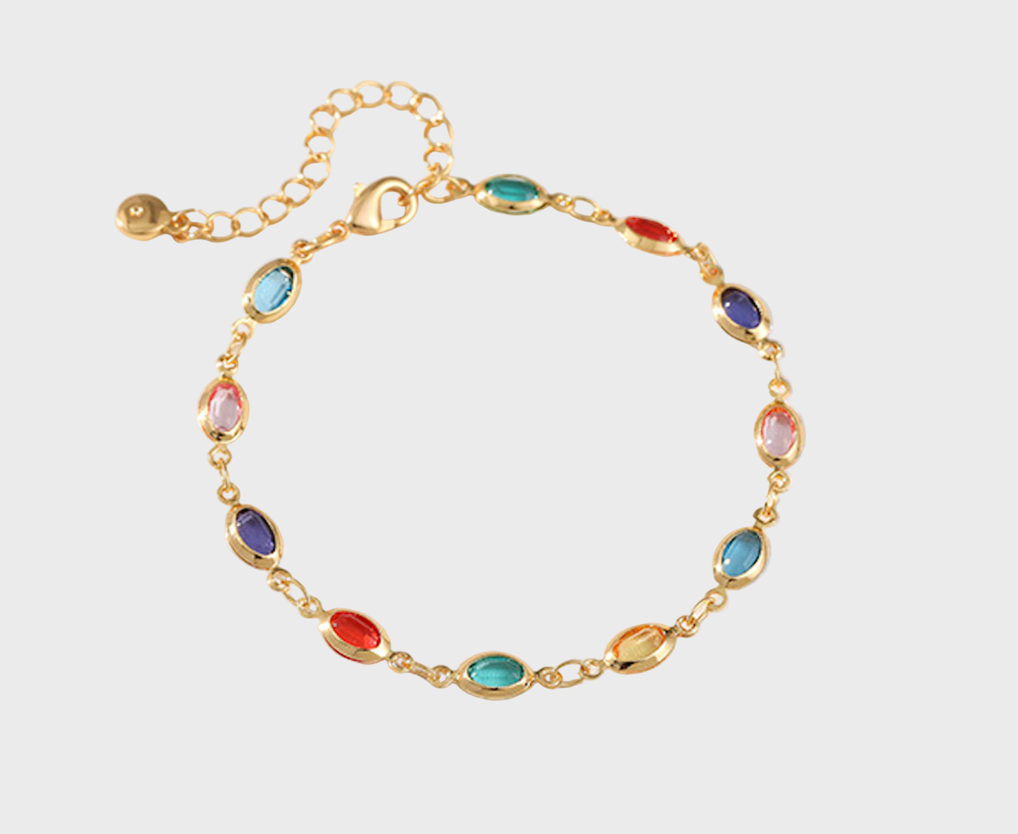 Alessia Gold Multi Stones Bracelet