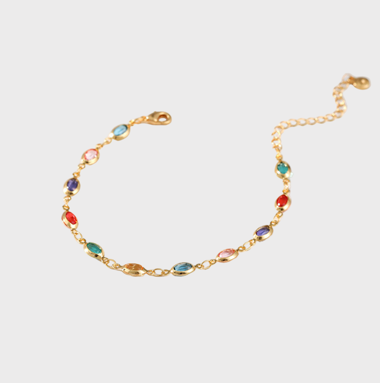 Alessia Gold Multi Stones Bracelet