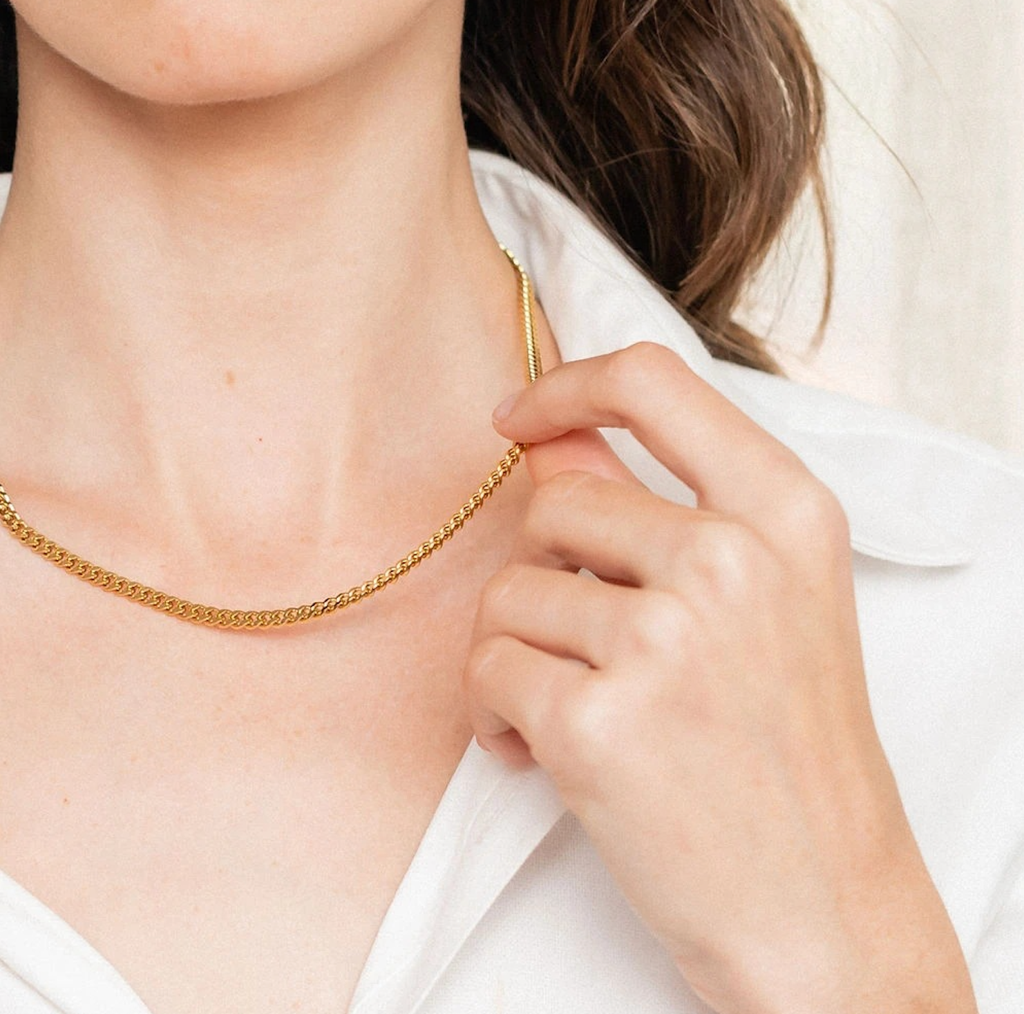 Valentina Gold Snake Chain Necklace