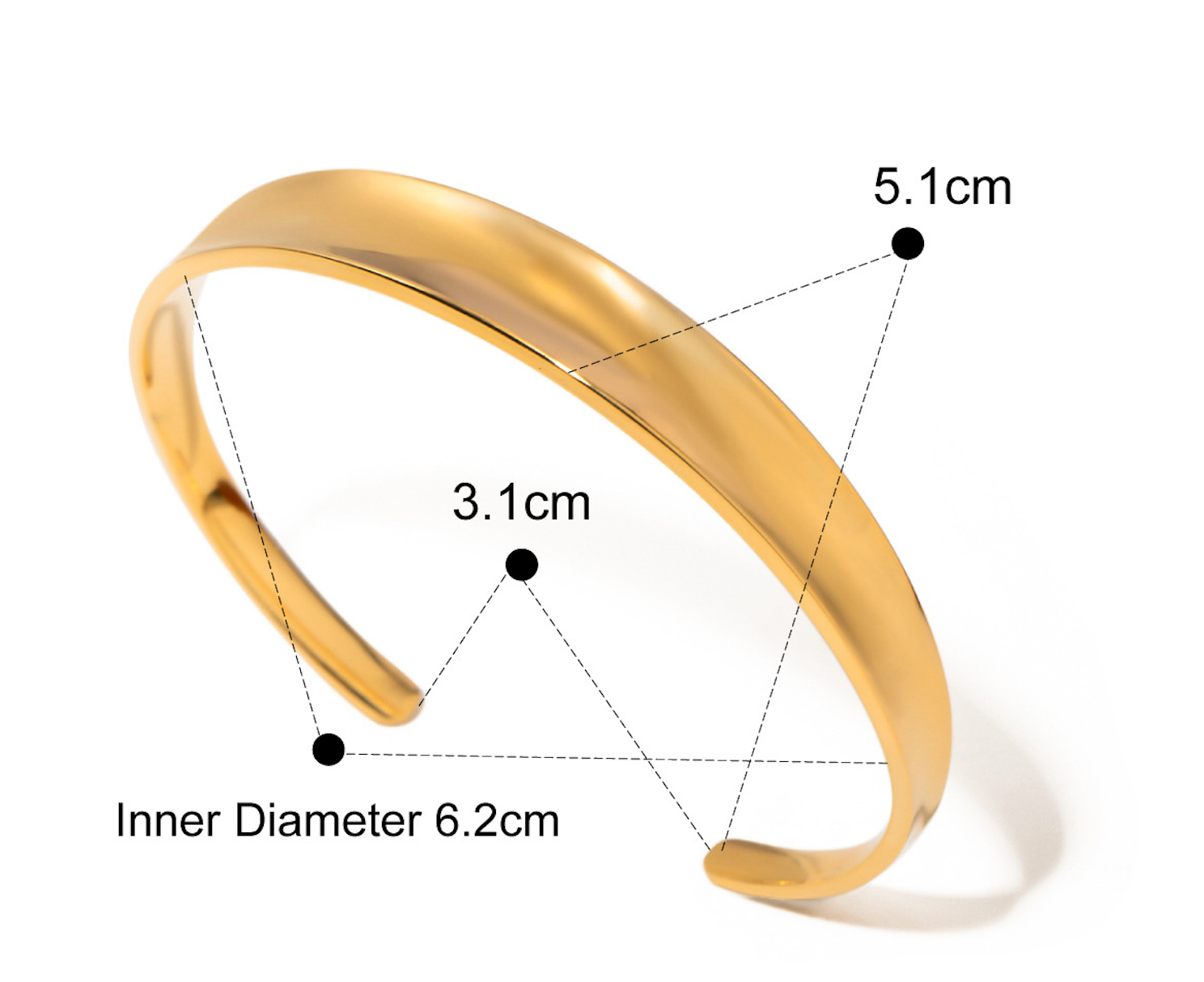 Ava Gold Cuff Bracelet