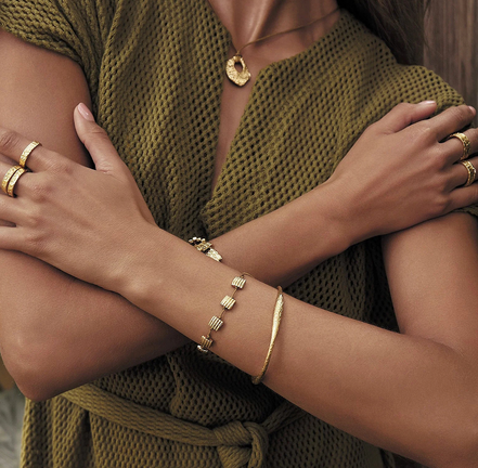 Nerina Gold Cuff Bracelet