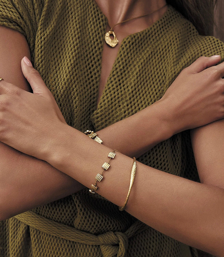 Nerina Gold Cuff Bracelet
