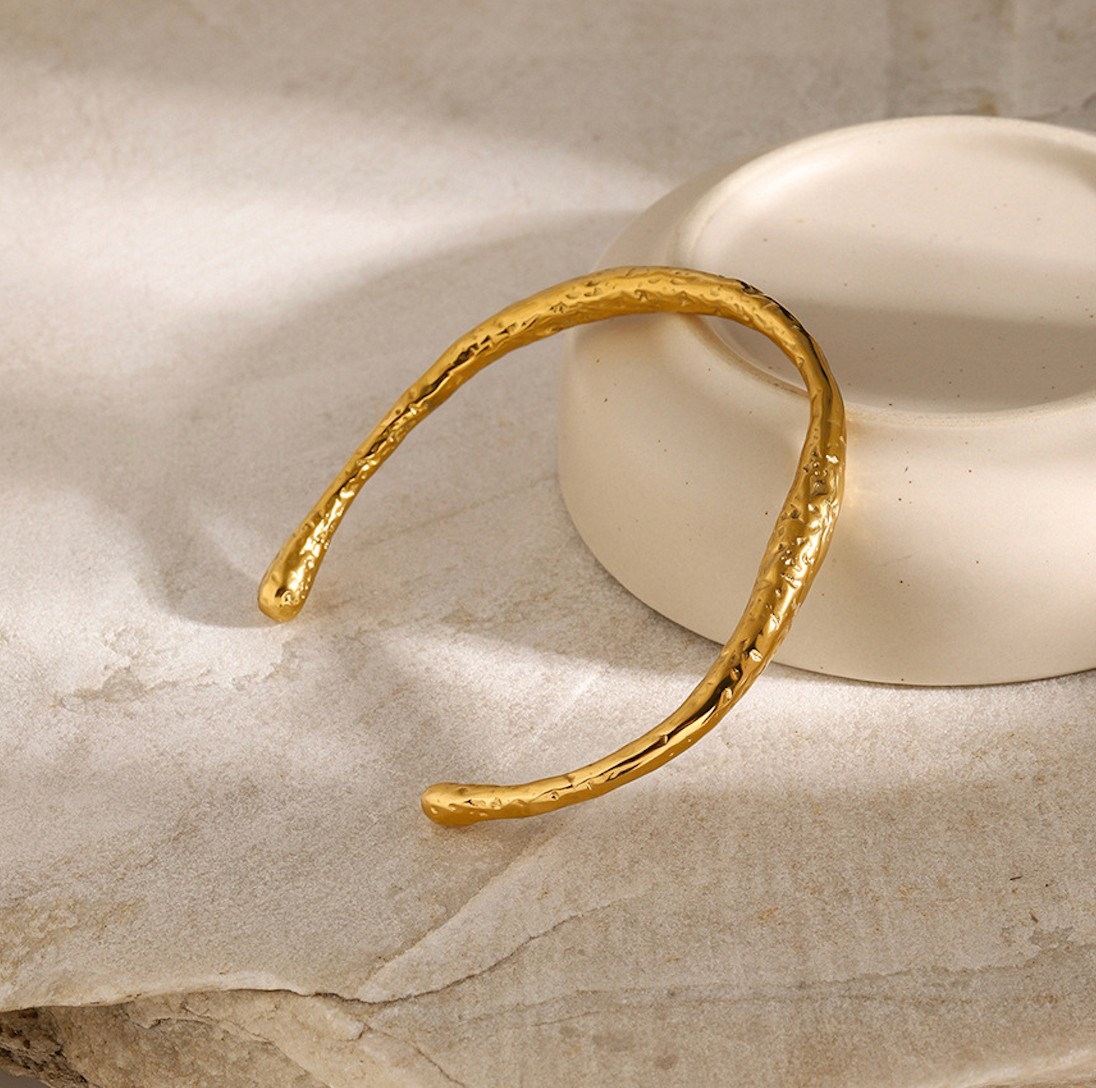 Nerina Gold Cuff Bracelet