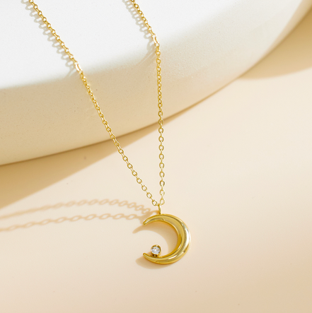 Selene Moon Gold Necklace