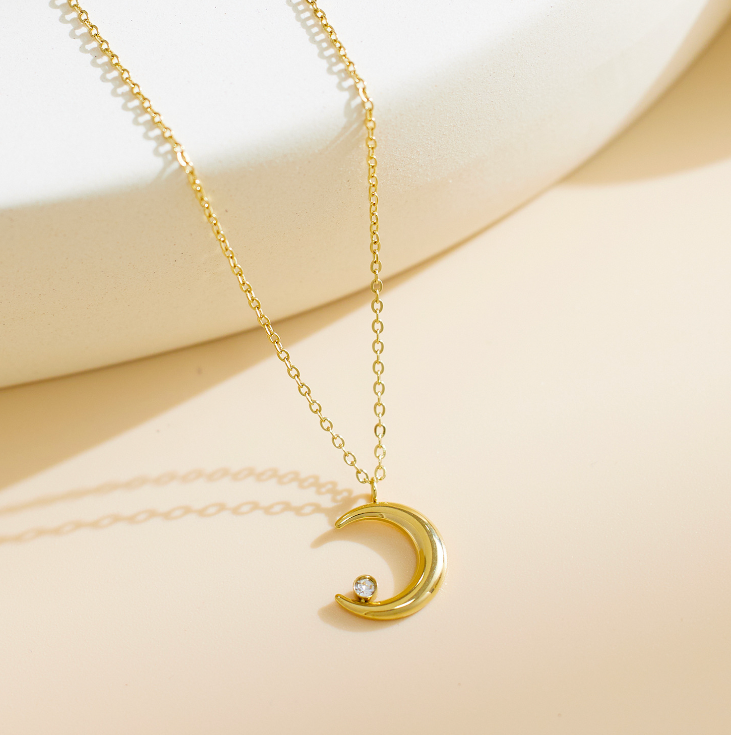Selene Moon Gold Necklace