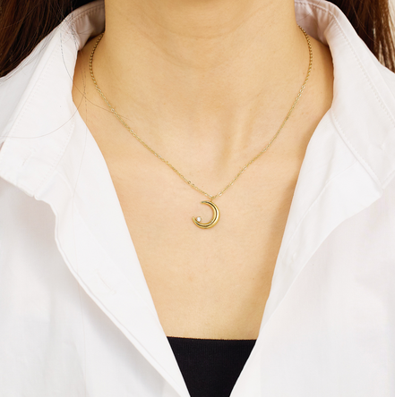 Selene Moon Gold Necklace