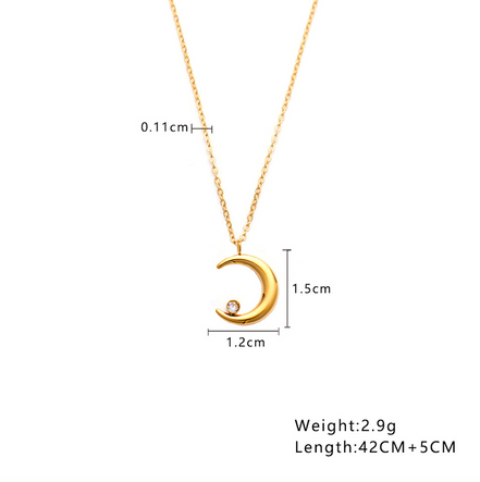 Selene Moon Gold Necklace