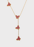 Papillon Butterfly Gold Necklace - Red