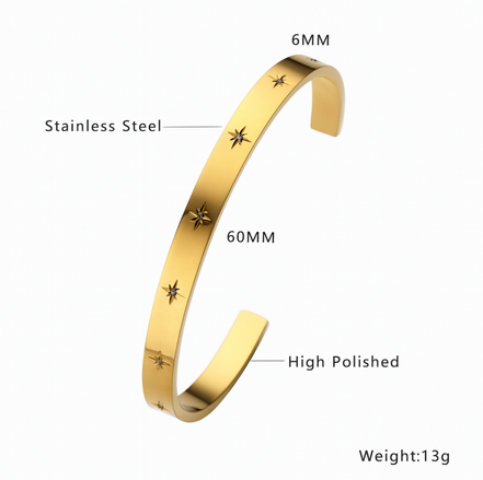 Vega Gold Cuff Bracelet