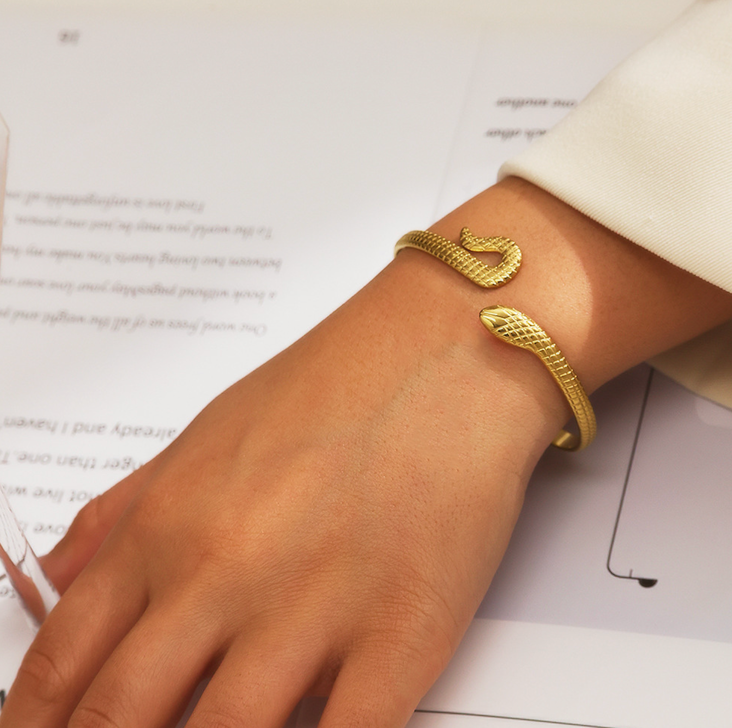 Ophidia Gold Cuff Bracelet