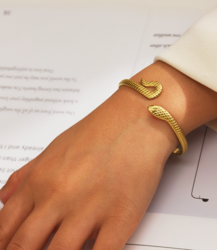 Ophidia Gold Cuff Bracelet