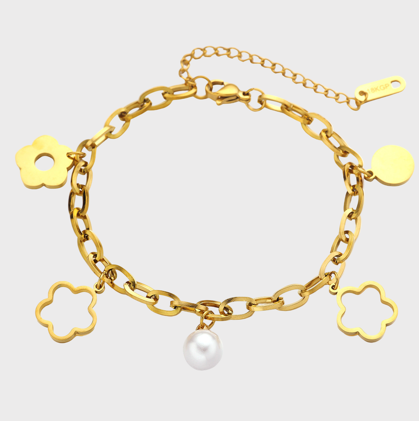 Fleur Pearl Gold Bracelet