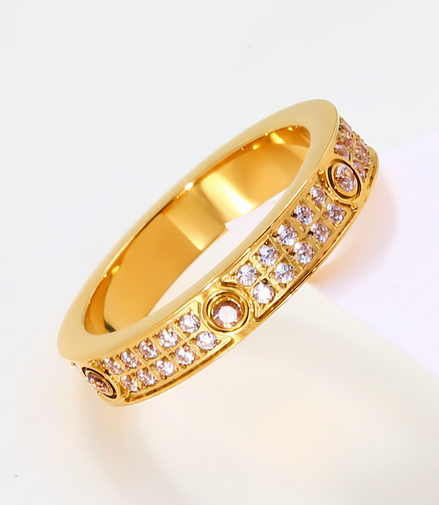 Adira Cubic Zirconia Gold Ring