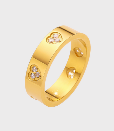 Aveline Love Gold Ring