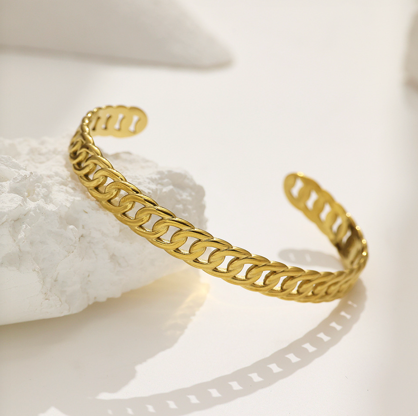 Celine Chain Gold Cuff Bracelet