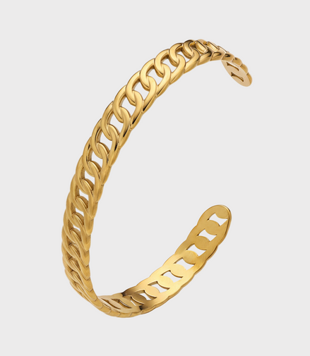 Celine Chain Gold Cuff Bracelet