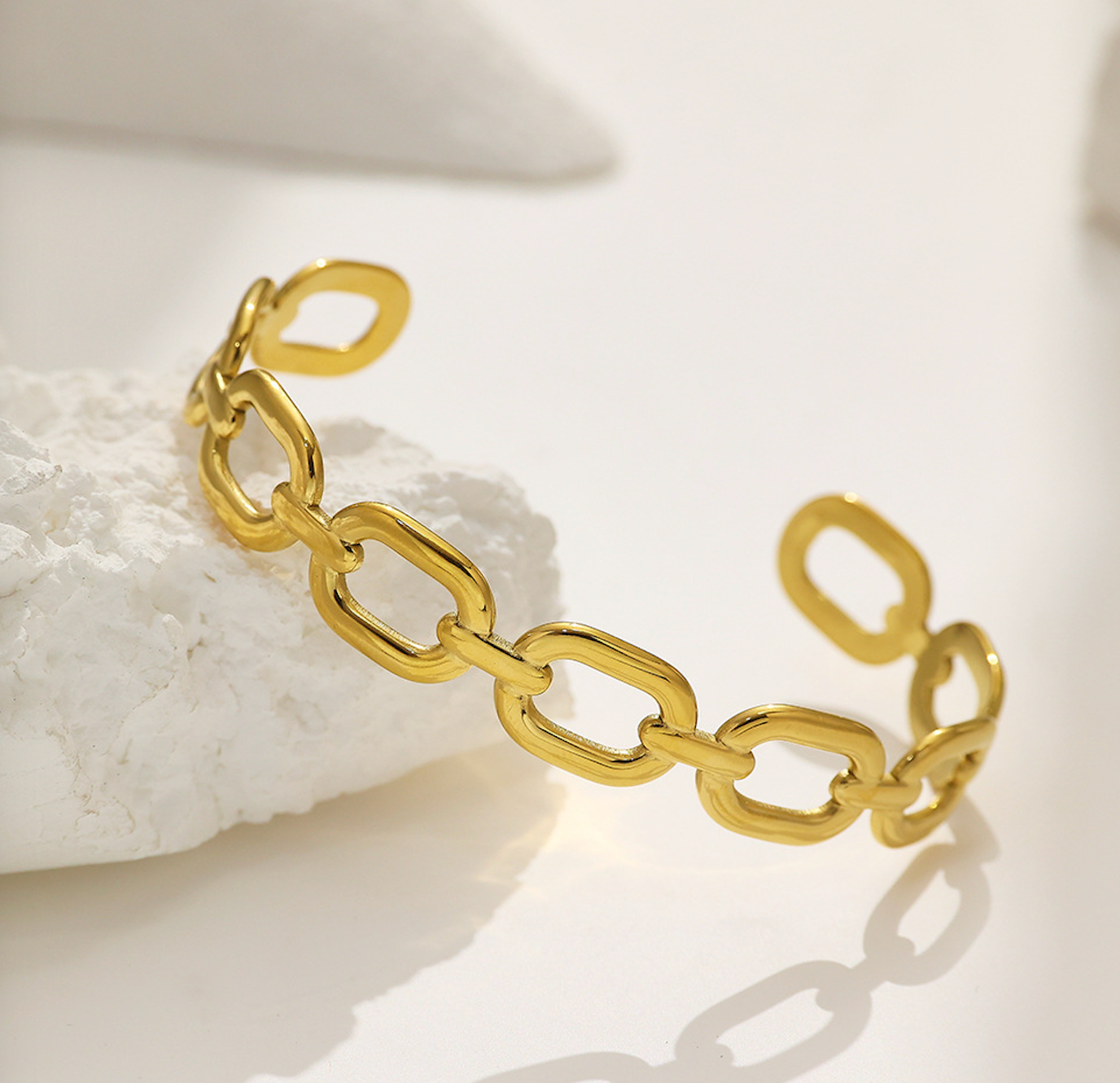 Adira Link Gold Cuff Bracelet