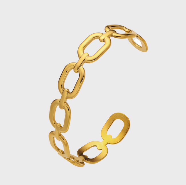 Adira Link Gold Cuff Bracelet