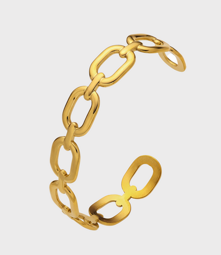 Adira Link Gold Cuff Bracelet