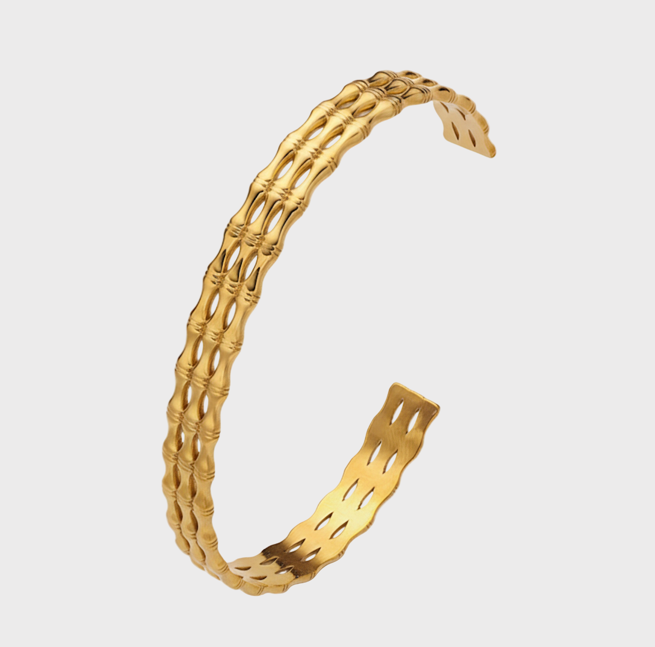Camille Textured Gold Cuff Bracelet