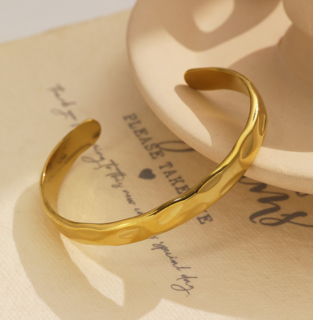 Marielle Textured Gold Cuff Bracelet