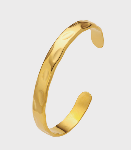 Marielle Textured Gold Cuff Bracelet