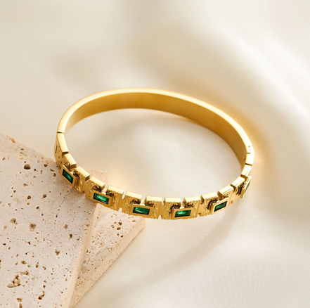 Valencia Emerald Gold Bracelet