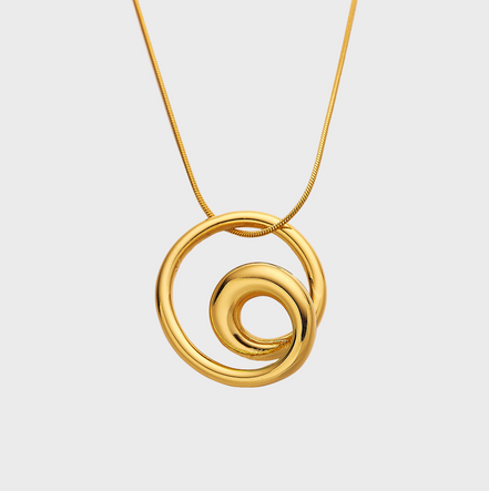 Nerida Spiral Gold Necklace