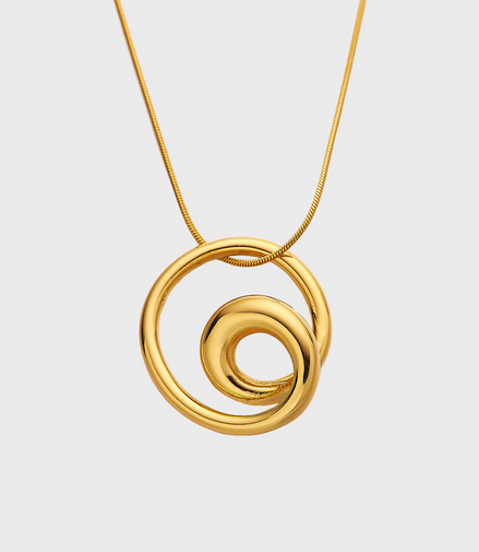 Nerida Spiral Gold Necklace