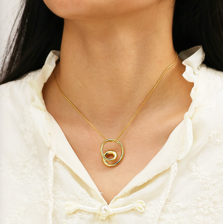 Nerida Spiral Gold Necklace
