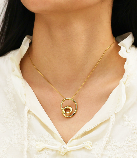 Nerida Spiral Gold Necklace