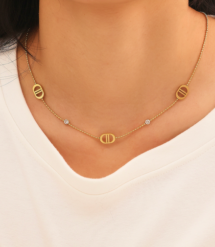 Cyria Symbol Gold Necklace