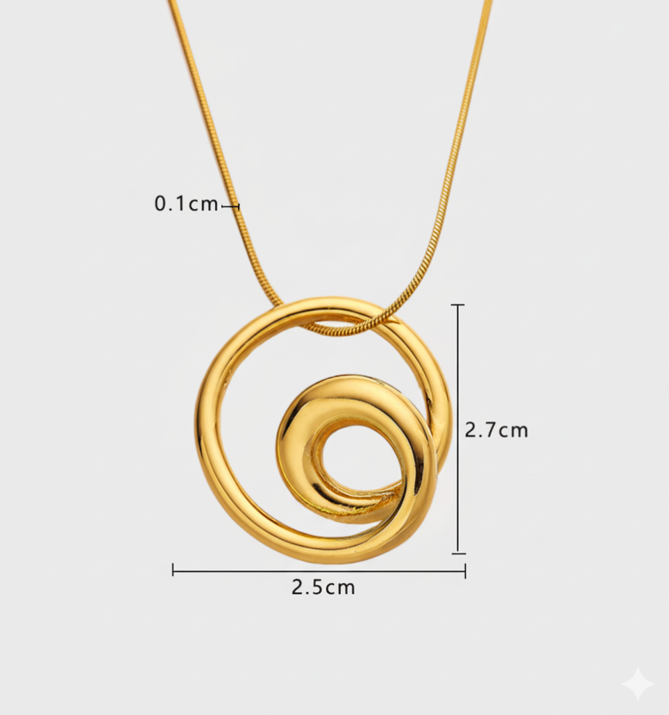 Nerida Spiral Gold Necklace