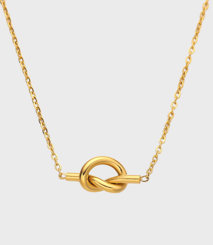 Nerisse Knot Gold Necklace