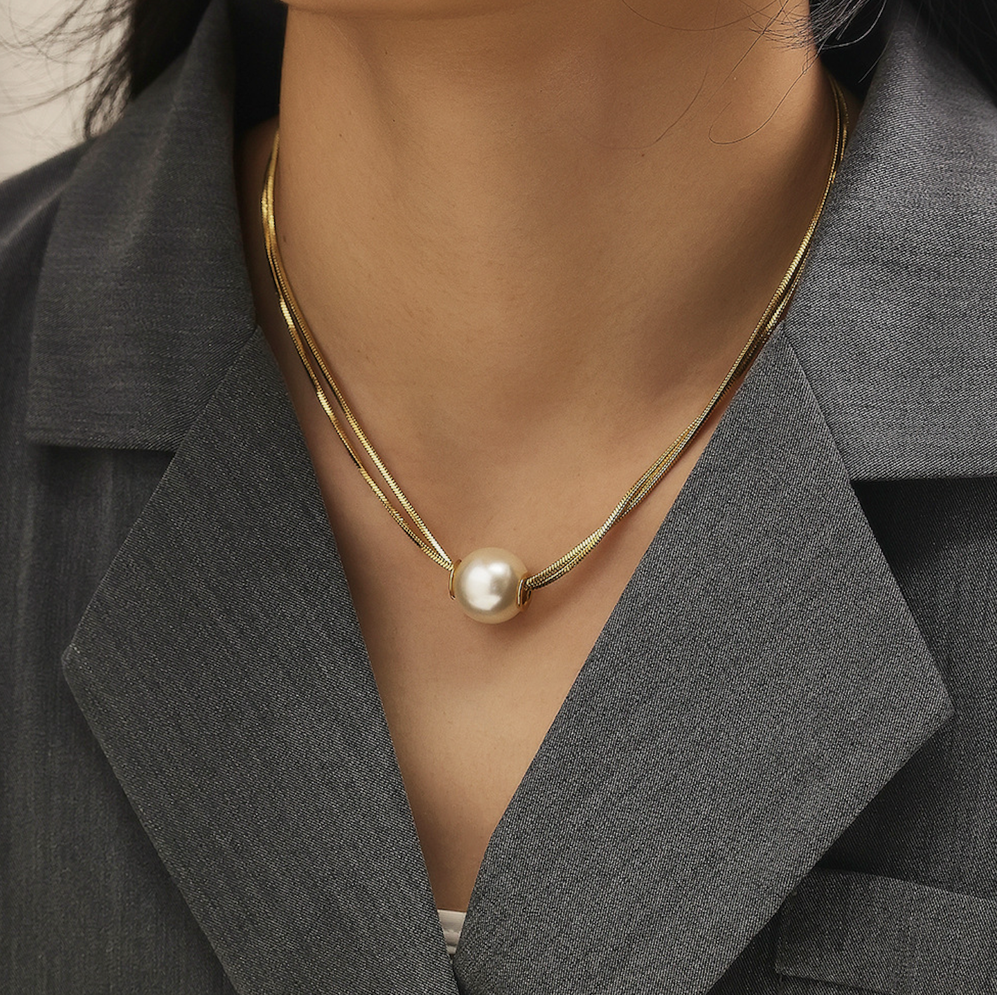 Ophira Pearl Gold Necklace