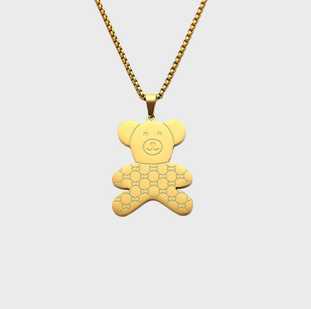 Teddy Charm Gold Necklace