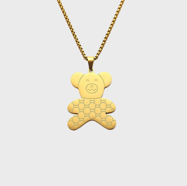 Teddy Charm Gold Necklace