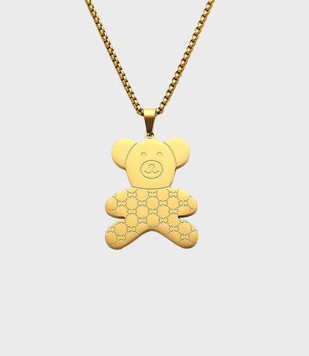 Teddy Charm Gold Necklace