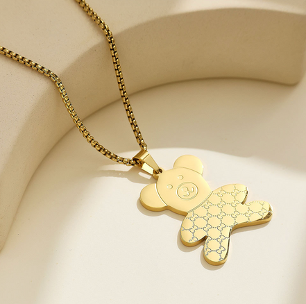 Teddy Charm Gold Necklace