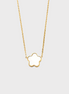 White Clover Gold Necklace